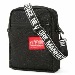 Manhattan Portage Emblem Midnight City Lights -US Suitcase Sales 2024 1403 mdn emblm angle blk 1