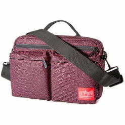 Manhattan Portage Midnight Albany Shoulder Bag -US Suitcase Sales 2024 1412MDN BUR ANGLE