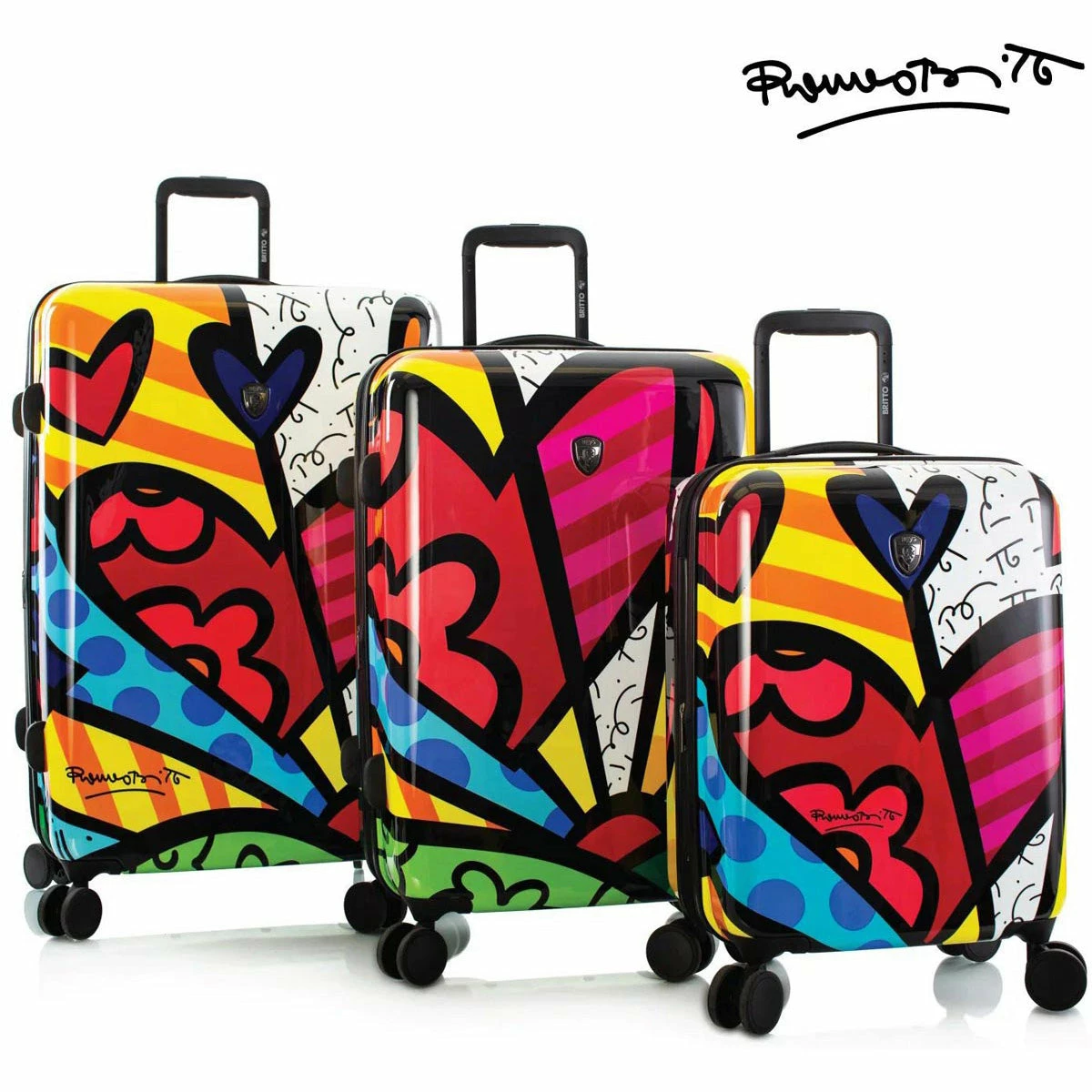 Britto A New Day 3pc Spinner Luggage Set 1 Britto A New Day 3pc Spinner Luggage Set
