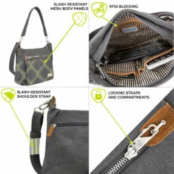 Travelon Anti-Theft Heritage Hobo Bag -US Suitcase Sales 2024 33072 540 5