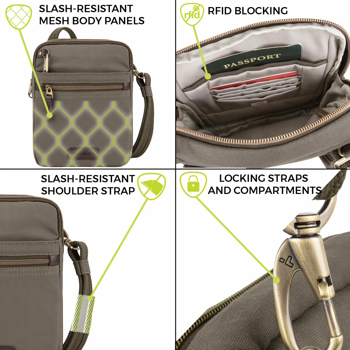 Travelon Anti-Theft Courier Small N/S Slim 7 Travelon Anti-Theft Courier Small N/S Slim - Image 7