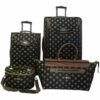 American Flyer Fleur De Lis 4-Piece Luggage Set