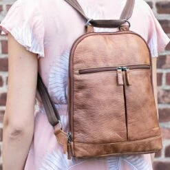 Jack Georges Buffed Small Convertible Backpack/Crossbody 6133 -US Suitcase Sales 2024 6133 tan lifestyle