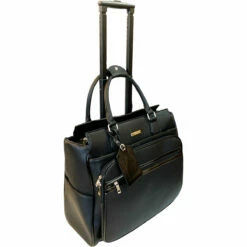 Cabrelli Fashion Executive Patent Piper Pebble Rollerbrief -US Suitcase Sales 2024 720023U BLK Angle