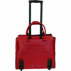 Cabrelli Fashion Executive Patent Piper Pebble Rollerbrief -US Suitcase Sales 2024 720023U RED Back