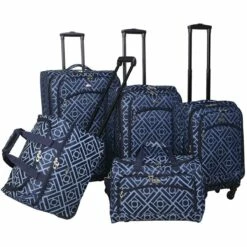 American Flyer Astor Collection 5-Piece Spinner Luggage Set -US Suitcase Sales 2024 95100 5 BLU