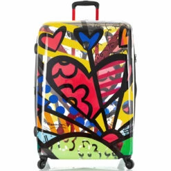Britto A New Day TRANSPARENT 3pc Spinner Luggage Set -US Suitcase Sales 2024 Britto Transparent 30
