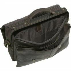 LeDonne Leather Distressed Flap Over Computer Brief -US Suitcase Sales 2024 DS 101 open3 94035.1393269561.1280.1280 90649.1397680613