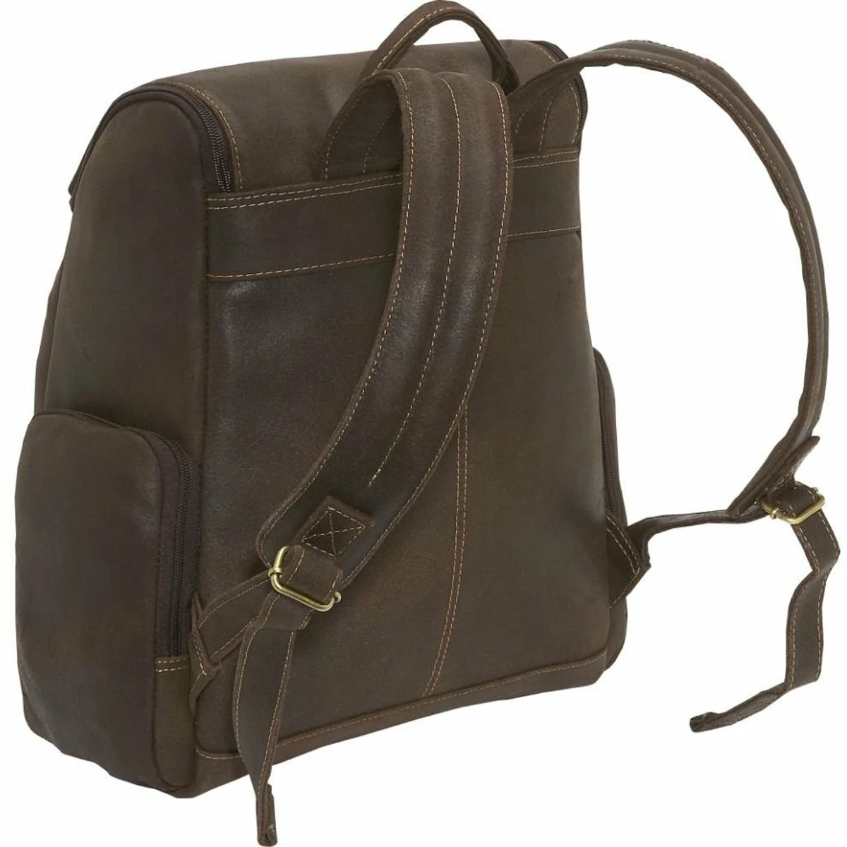LeDonne Leather Distressed Laptop Backpack 5 LeDonne Leather Distressed Laptop Backpack - Image 5