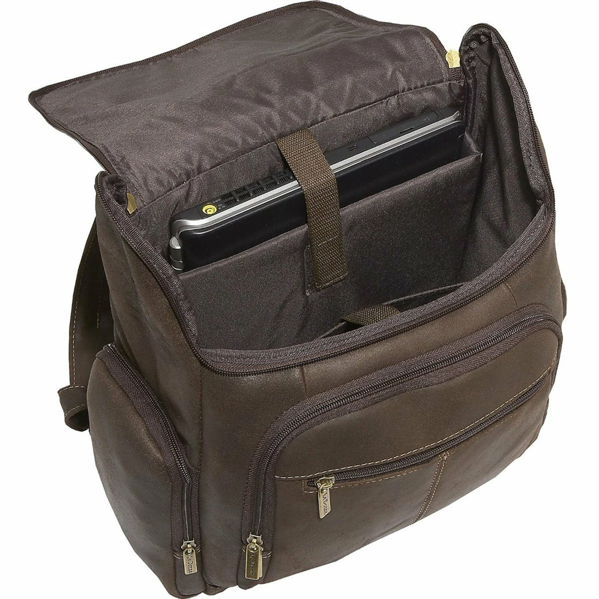 LeDonne Leather Distressed Laptop Backpack 3 LeDonne Leather Distressed Laptop Backpack - Image 3
