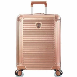 Heys EDGE 21" Expandable Carry On Spinner -US Suitcase Sales 2024 Edge 21 front rosegold silvertrolley 750x750 d32be122 487e 41f1 8c54 97c01513c72c