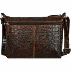Jack Georges Hornback Croco Mini City Crossbody HB810 -US Suitcase Sales 2024 HB810brn back