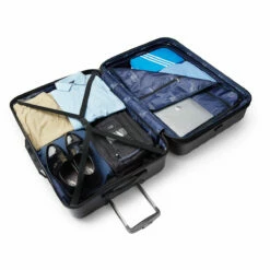 Luggage Tech Nile SMART LUGGAGE 20" Carry On Spinner -US Suitcase Sales 2024 Luggage Tech 28 Packed interior 1024x1024 2x 50e15d15 e256 43f7 b614 a5a8b5694ba7