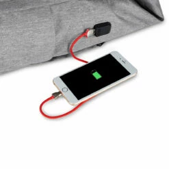 Luggage Tech SMART Tote Backpack -US Suitcase Sales 2024 Smart Tote Backpack Silver USB charging phone 1024x1024 2x cc3e3c13 c2e6 4f9f bdc8 67329d979674