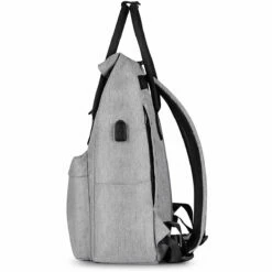 Luggage Tech SMART Tote Backpack -US Suitcase Sales 2024 Smart Tote Backpack Silver side 1024x1024 2x f00bba6d bce9 423c be11 7793f6665a7c