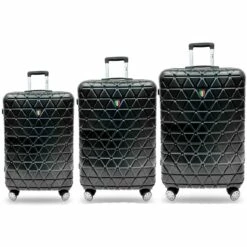 Tucci Tessere T0325 ABS 3pc Luggage Set -US Suitcase Sales 2024 T0325 03PC BLK