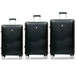 Tucci Borsetta T0330 ABS 3pc Luggage Set -US Suitcase Sales 2024 T0330 03PC black