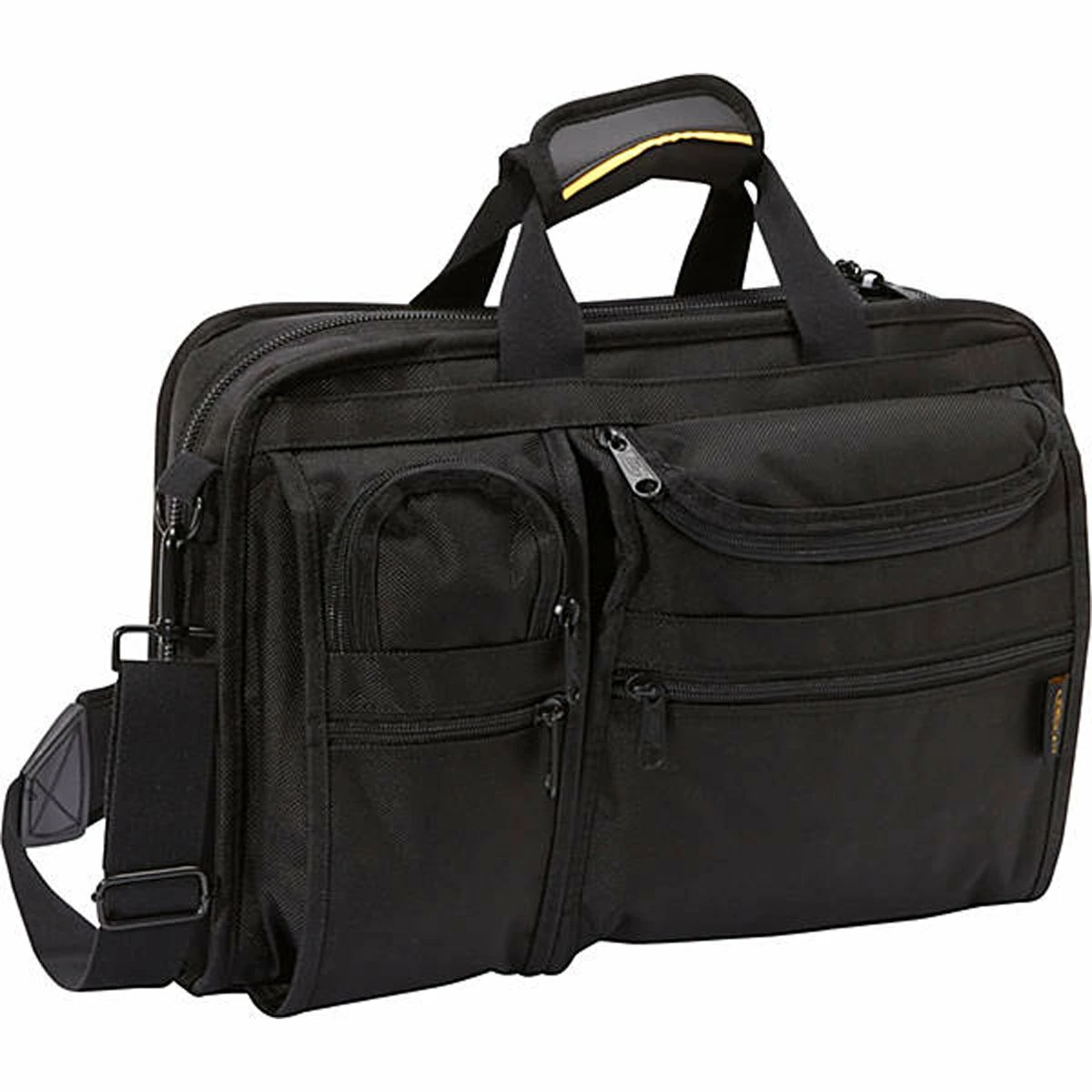 A. Saks Ballistic Nylon Organizer Briefcase 1 A. Saks Ballistic Nylon Organizer Briefcase
